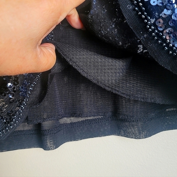 NWT Melanie Lyne Textured Sequins Chiffon Long Sleeve Top  Size Medium - Picture 8 of 13